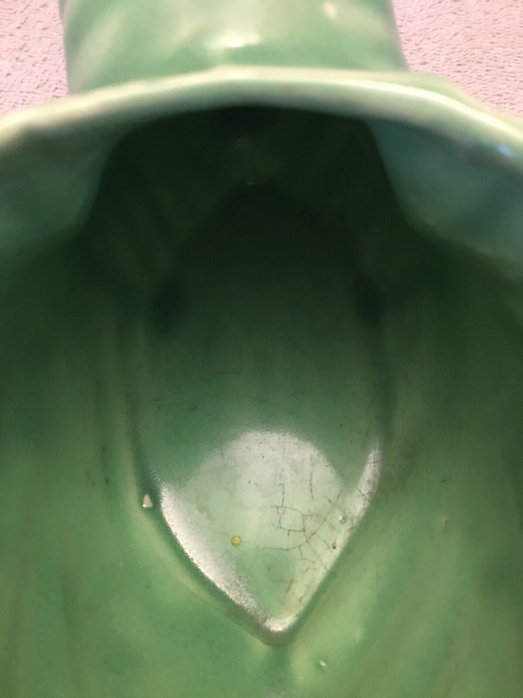 Vintage Planter Shell Shape Green Unmarked