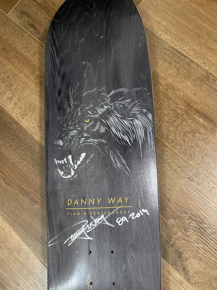 Extremely Rare SIGNED Danny Way Plan B 9.25 Skateboard Deck Autographed Wolf