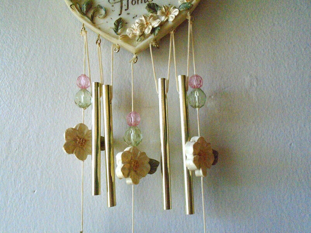 "Bless This Home" Ceramic Bird Wind Chime