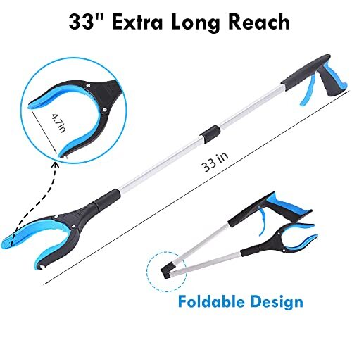 32 Inch Foldable Grabber Tool Handheld Trash Picker Claw Grabber Tool
