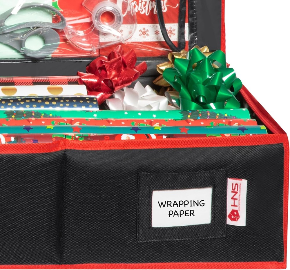 Premium Wrapping Paper Storage Container -Durable Material 600D tear-proof