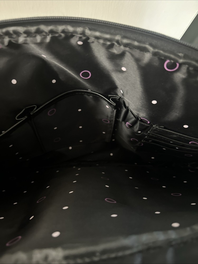 Black Nylon Three Compartment Laptop Bag