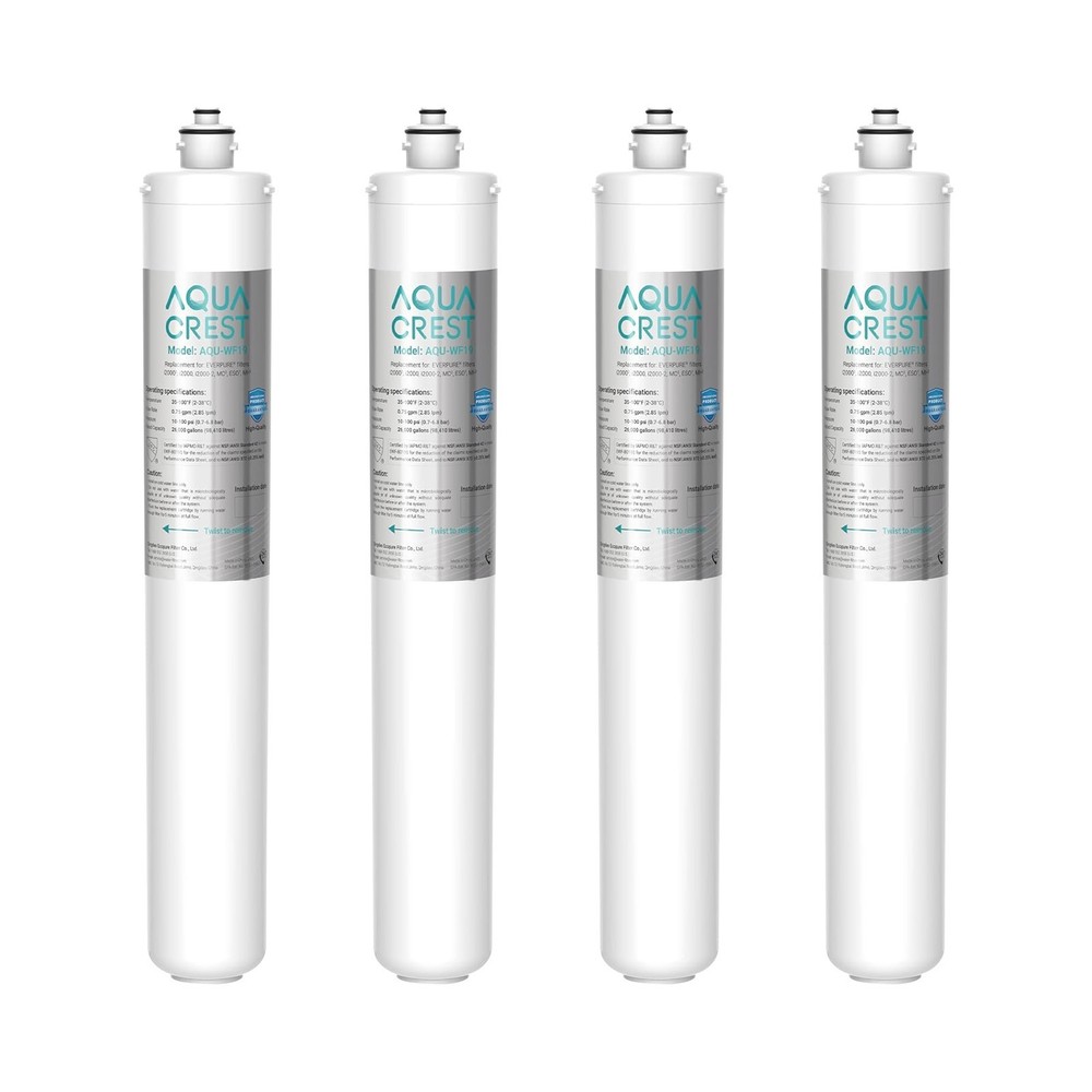 AQUA CREST I2000 2 Water Filter, Replacement Cartridge for Everpure i2000,4 Pack