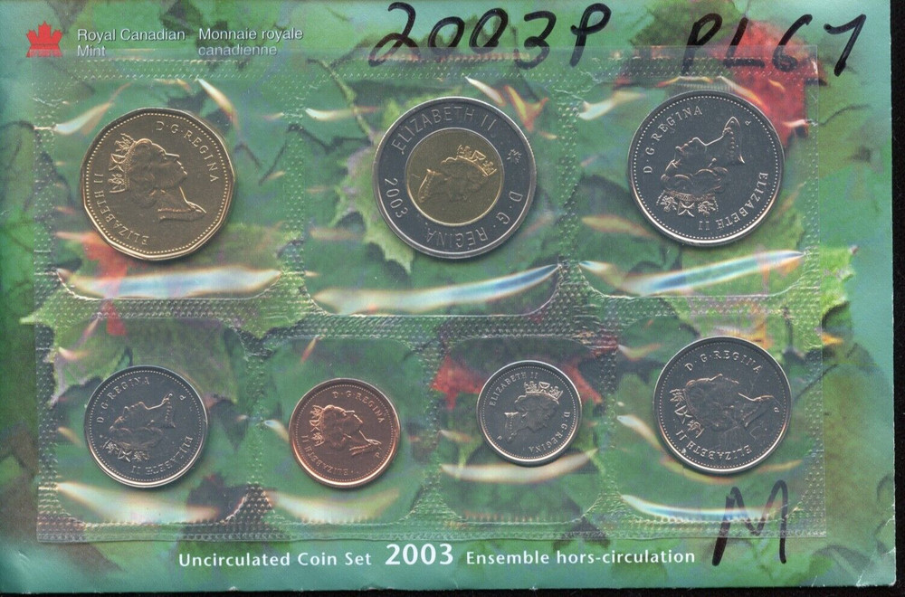2003 Canada Uncirculated Prooflike Set - Original Envelope and COA