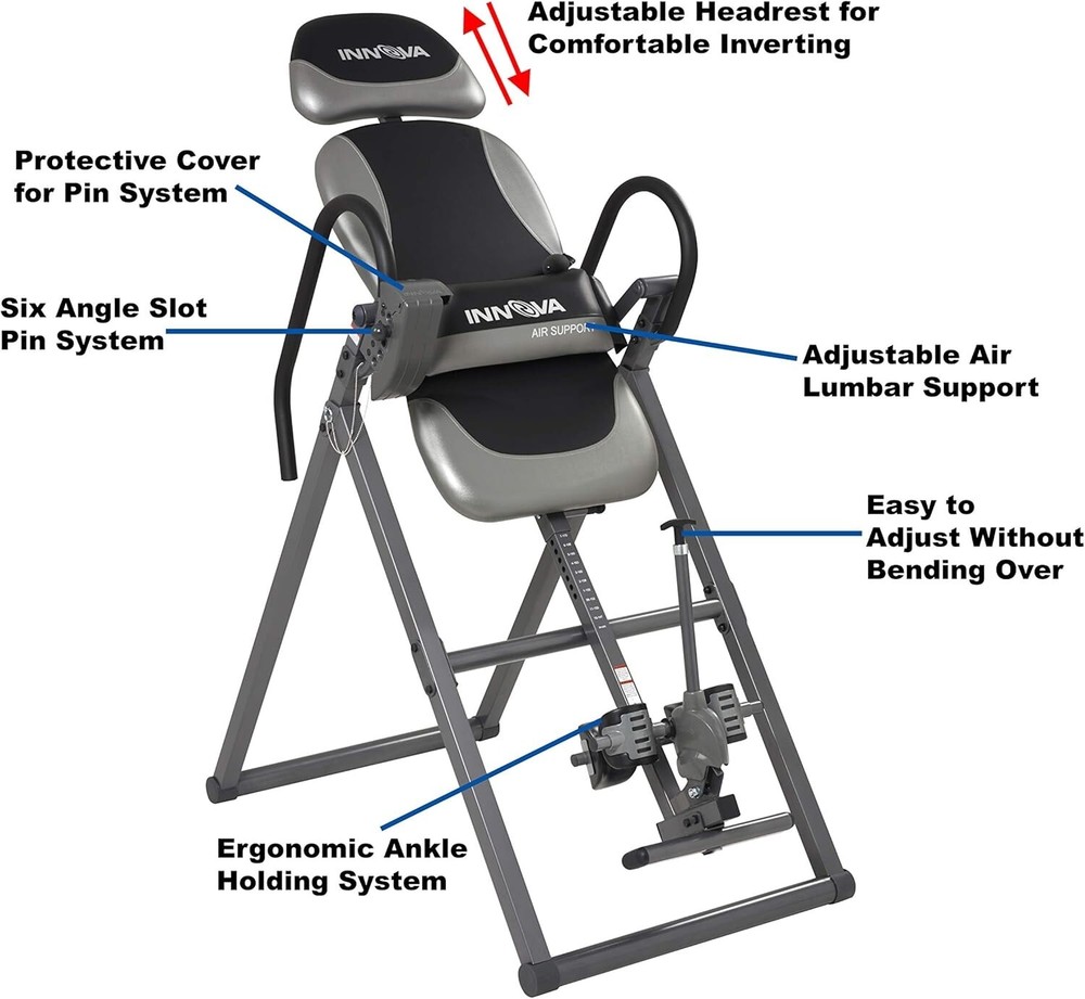 Innova Inversion Table with Air Lumbar Support - Adjustable & Ergonomic Design