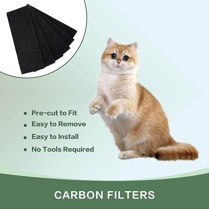 Activated Carbon Deodorizing Filter For Cat Litter Box Replacement Pet Clean