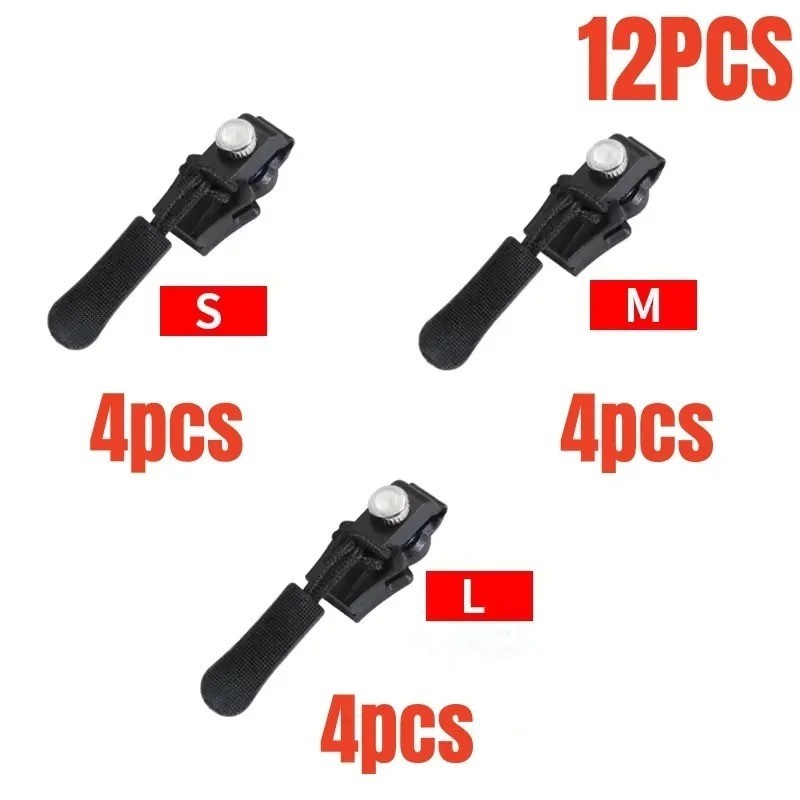 12 Pack Universal Quick‑Fix Zipper Repair Kit– Detachable Slider Replacement