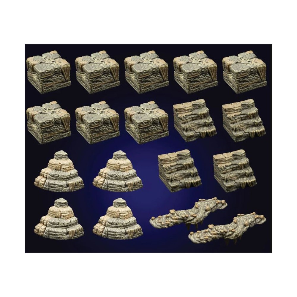 Dwarven Forge Dwarvenite Cavern Set Elevation Pack NM