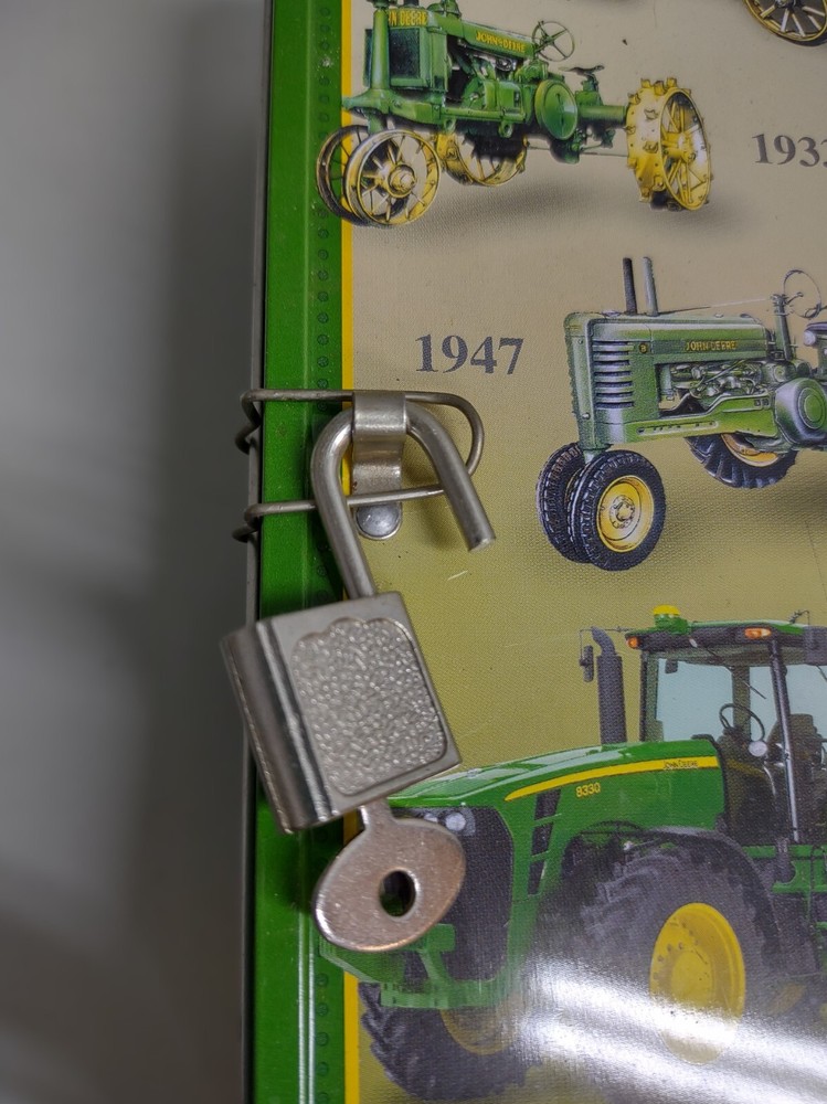 John Deere Mini Locker Tin with lock & key