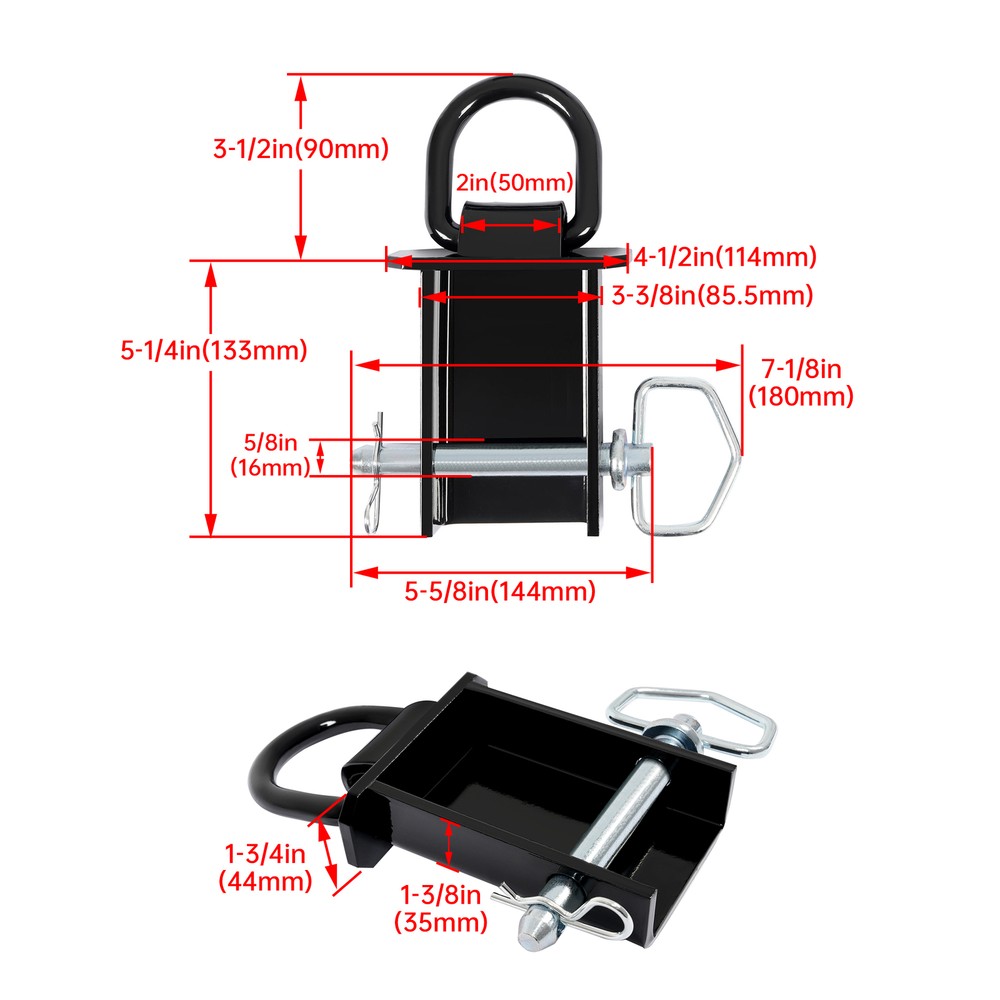 6Pcs Trailer Stake Pocket D-Ring Tie Down Flatbed Utility Capacity 12000lbs
