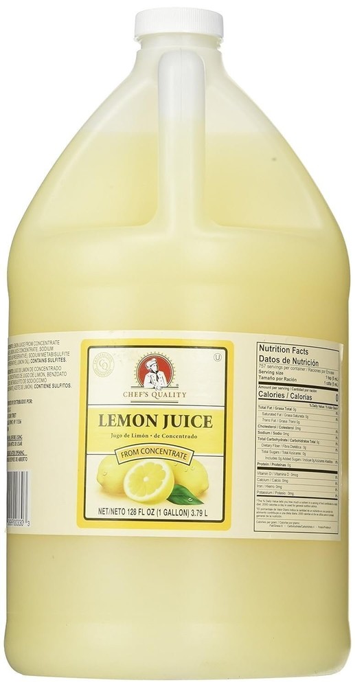 Chef's Quality Lemon juice, 128 Ounce