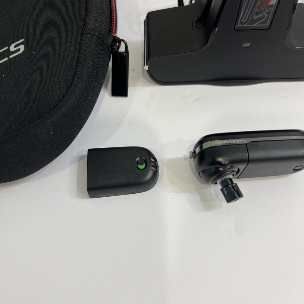 Plantronics WH500 Black - Bluetooth Headset - Cradle, Charger, Missing Eartips