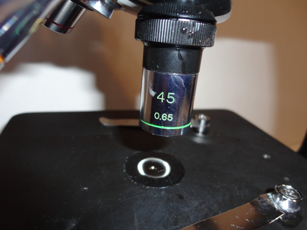 Vtg. Wolfe Microscope, No. 912209, 3 Objective Lenses 4 ,10, 45 W/working Light