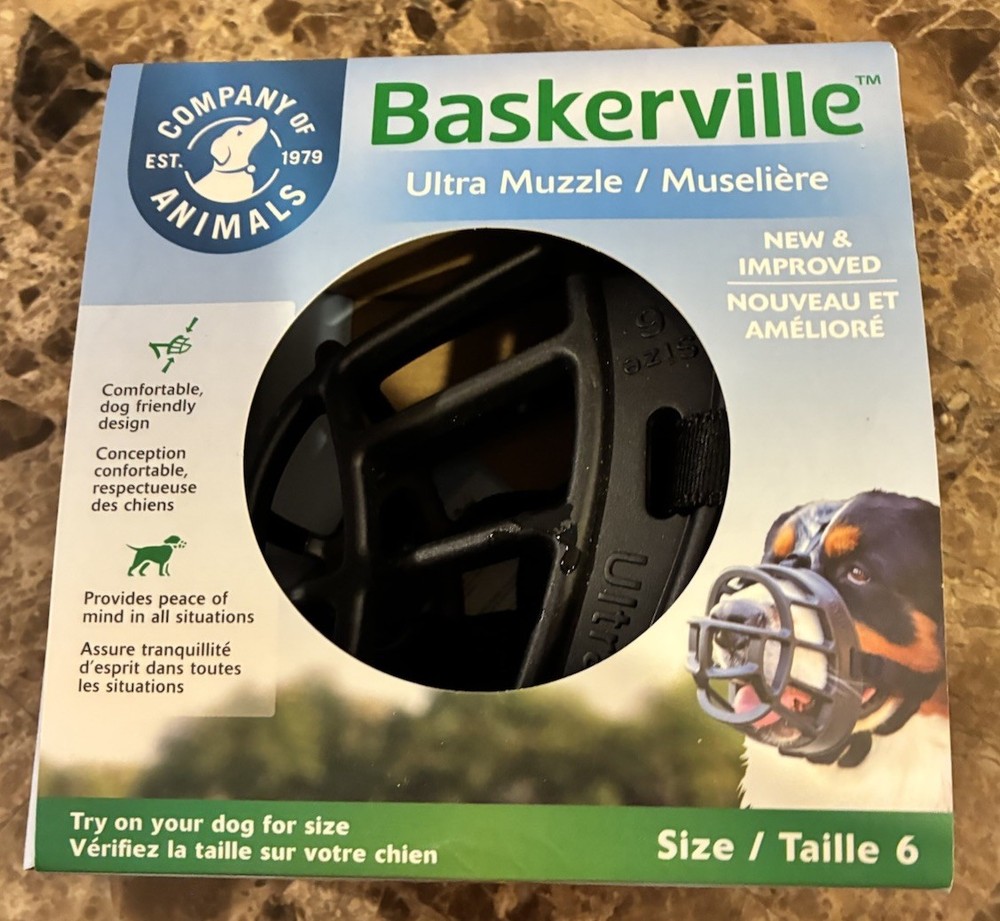 New Baskerville Ultra Basket Muzzle Size 6 $37 Retail