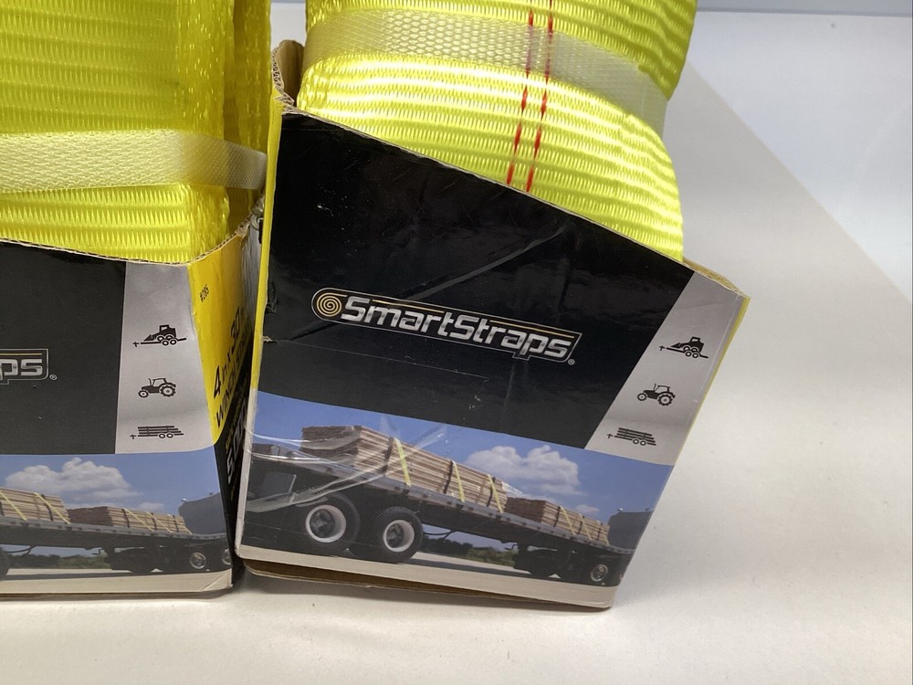SmartStraps 4 in x 30 ft 5000 lbs Working Load Limit Winch Strap 2 Pack