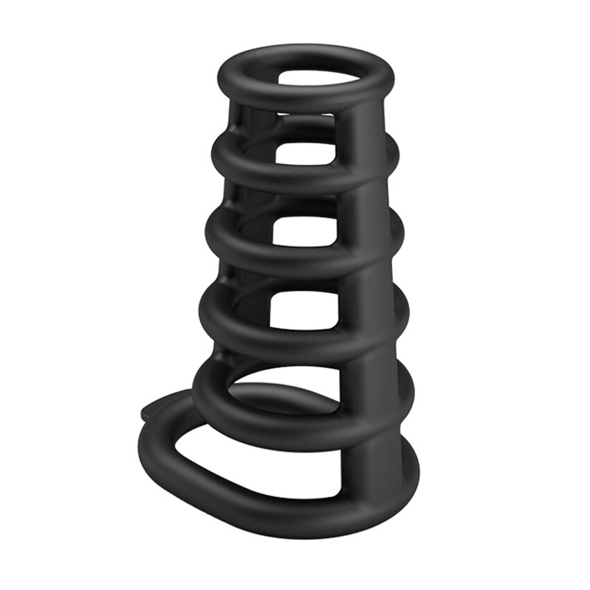 Penis Extender Enlarger Sleeve Ring Reusable Condom Delay Ejaculation for Men