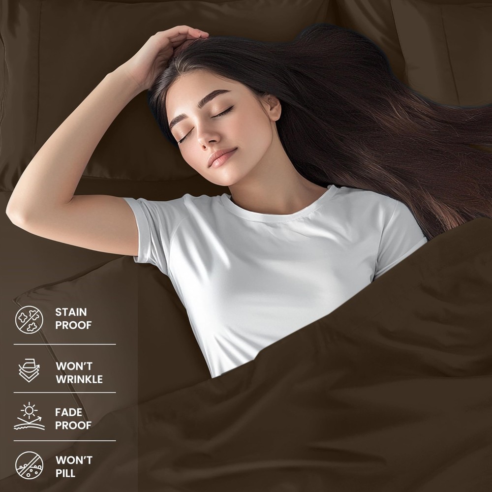 Utopia Bedding King Bed Sheets Set - 4 Piece Bedding - Brushed Microfiber - S...