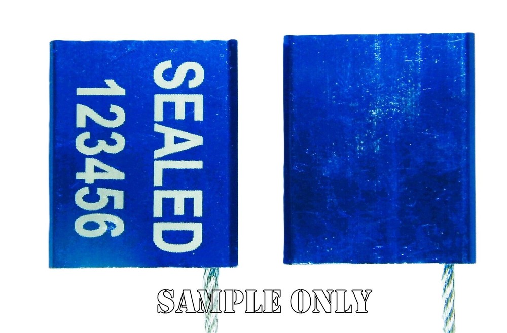 CABLE LOCK SECURITY SEALS, 12”, COLORS, CUSTOMIZED / YOUR TEXT, TEN SEALS 😃