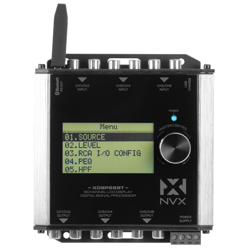 NVX XDSP66BT BLUETOOTH 15 Band Parametric EQ Digital Signal Processor (DSP)