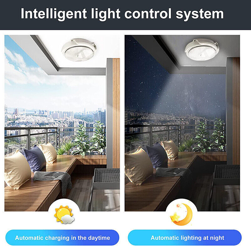 1Pcs Solar Power Ceiling Pendant Light Remote Control Waterproof Out/Indoor Lamp