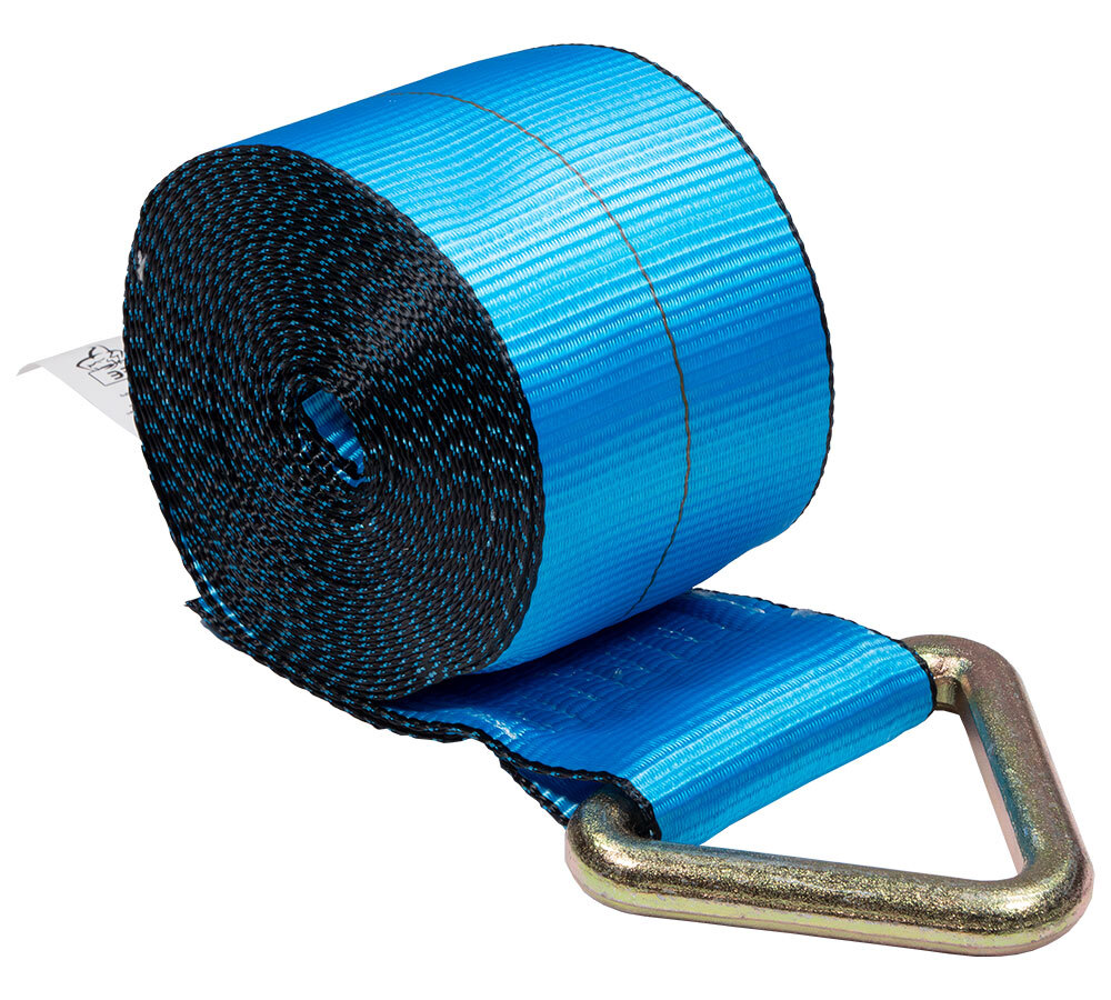 10PK Winch Straps 4"x30' Blue Tie Down w/Delta Ring WLL# 5400 lbs