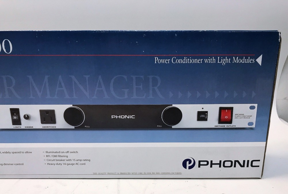 PHONIC PPC8000 POWER CONDITIONER AND LIGHT MODULE