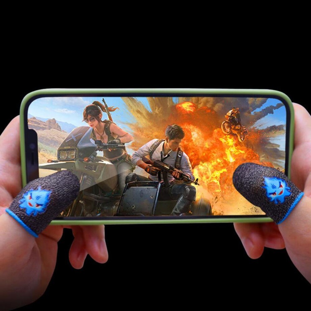 2Pcs Screen Gaming Finger Sleeve Game Controller Sweatproof Finger Cots For PUBG