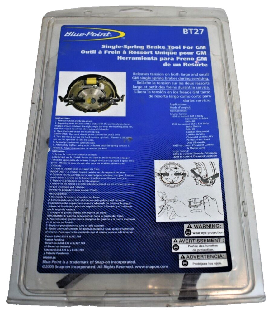 Blue-Point Tools BT26 GM Single Spring Brake Tool