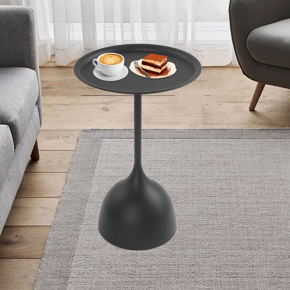 Modern Side Table, Floorstanding Round Side Table, Round Bedside Table