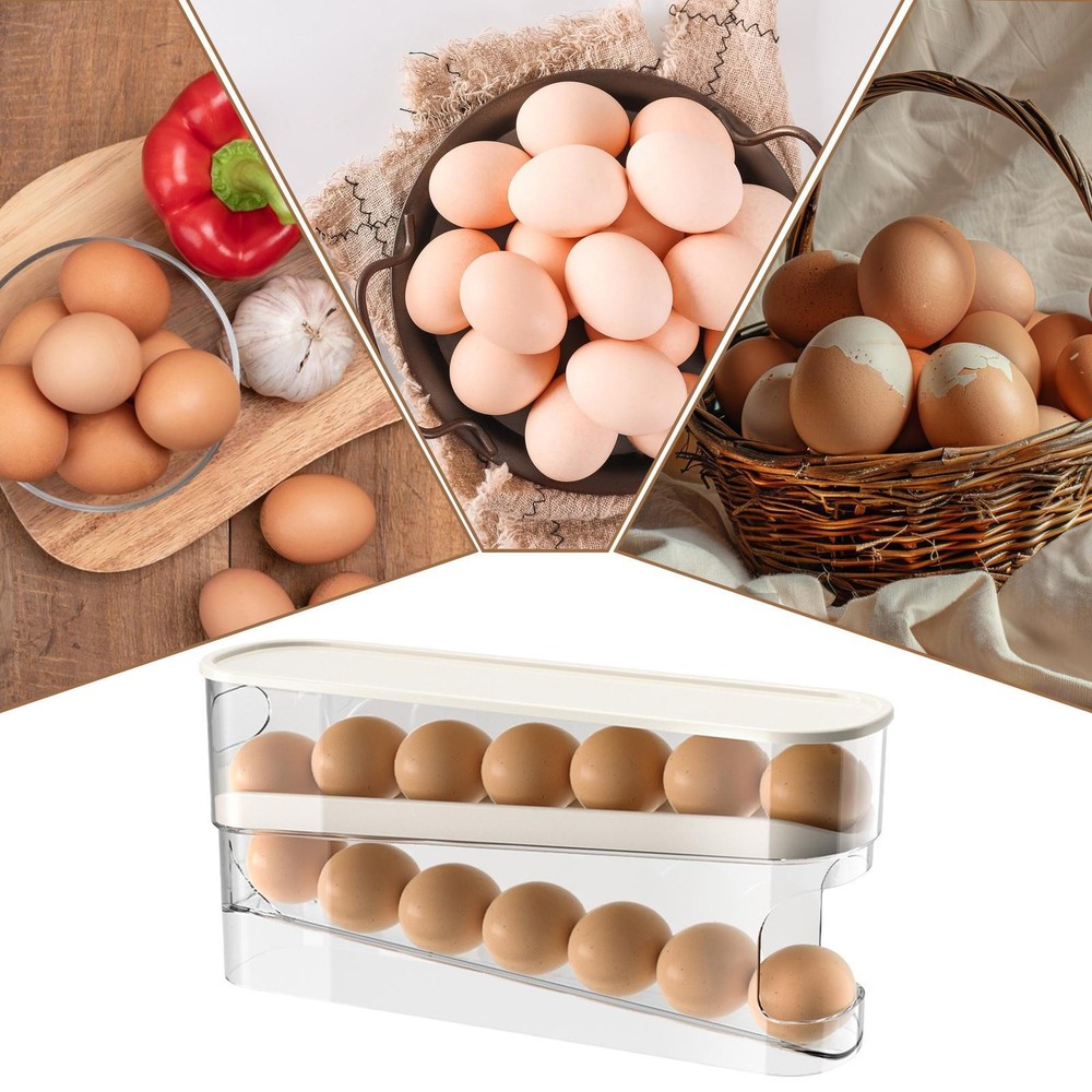 Egg Organizer For Refrigerator Large Capacity Egg Rack Holder Fridge