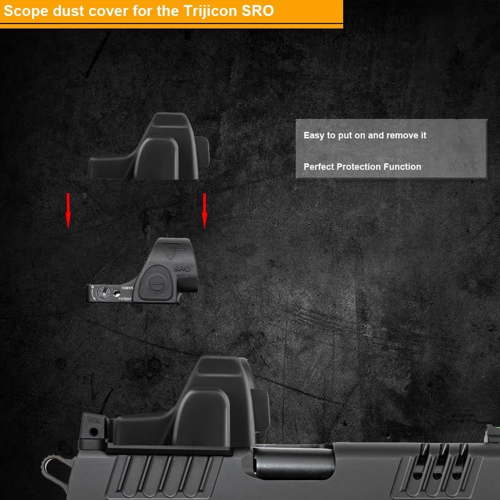 Protective Scope Cover for Trijicon SRO Red Dot,Soft Optics SRO, black