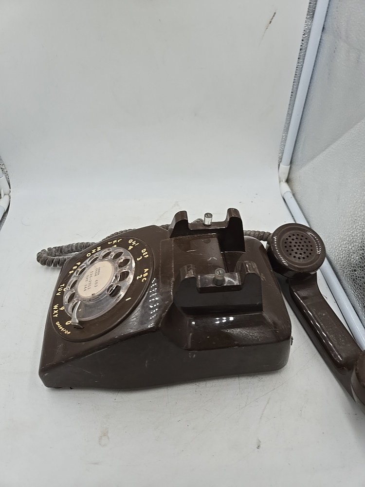 Vintage Brown ROTARY PHONE from BELL 603 Area Code