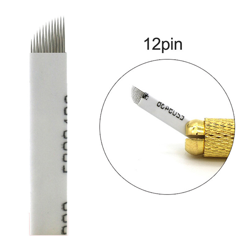 12F pins Blade Microblading Tattoo Needles For Permanent Makeup Eyebrow and Lips