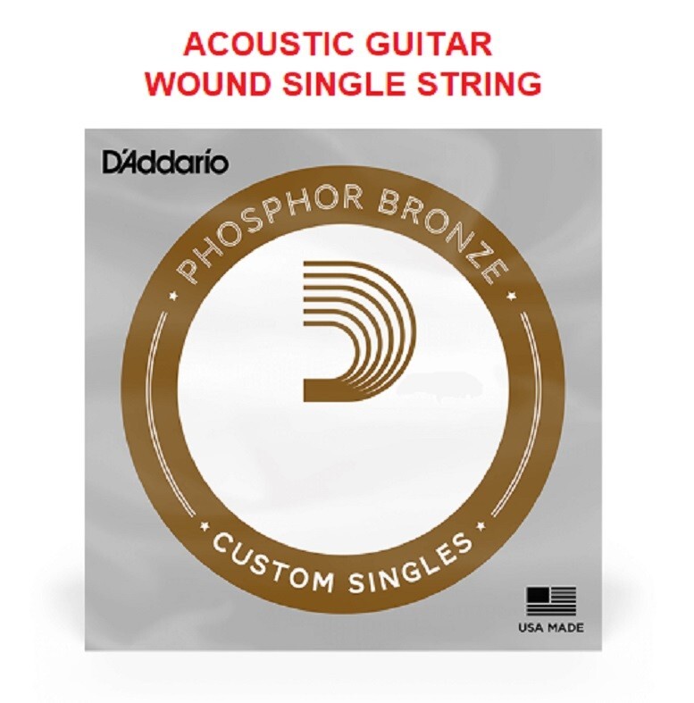Single String .032 Phosphor Bronze Wound Acoustic Guitar String D'Addario PB032