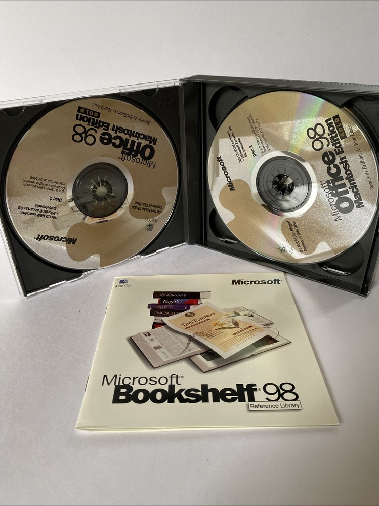 Microsoft Office 98 Gold Macintosh Edition Complete retail box