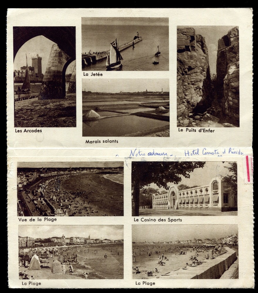 advertising leaflet letter "Les Sables d'Olonnes" Vendée