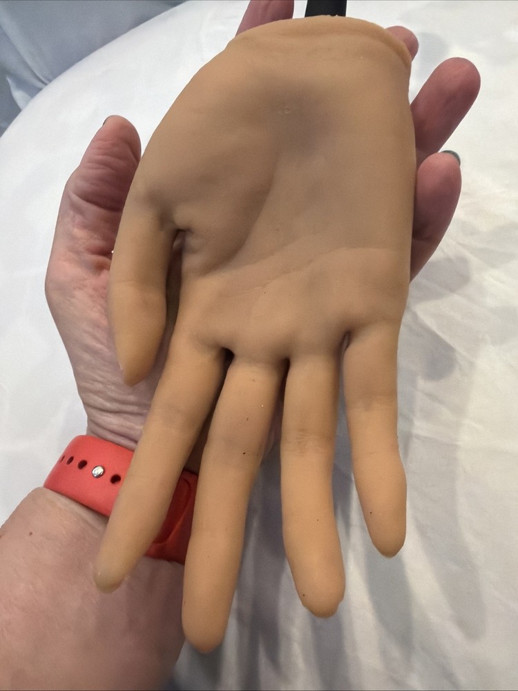 Practice Mannequin Hand Nail Training Hand Adjustable Stand Suction Base Used