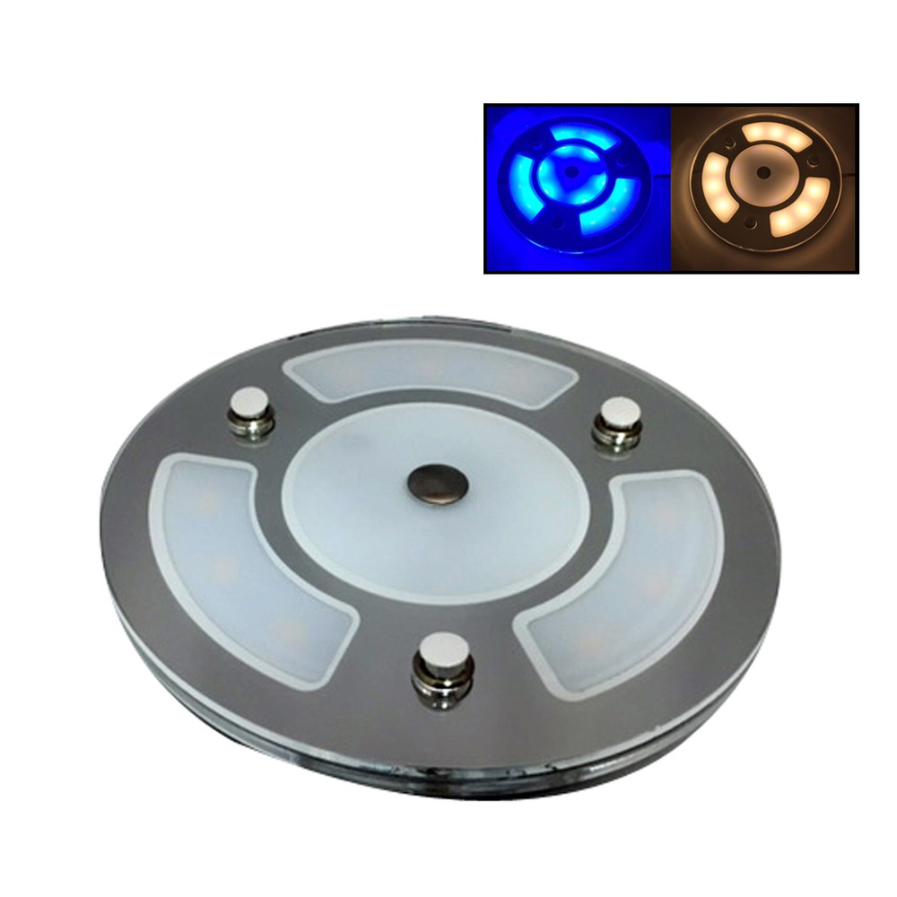 Pactrade Marine 5" 2PCS White Blue LED Ceiling Courtesy Light Mirror Touch