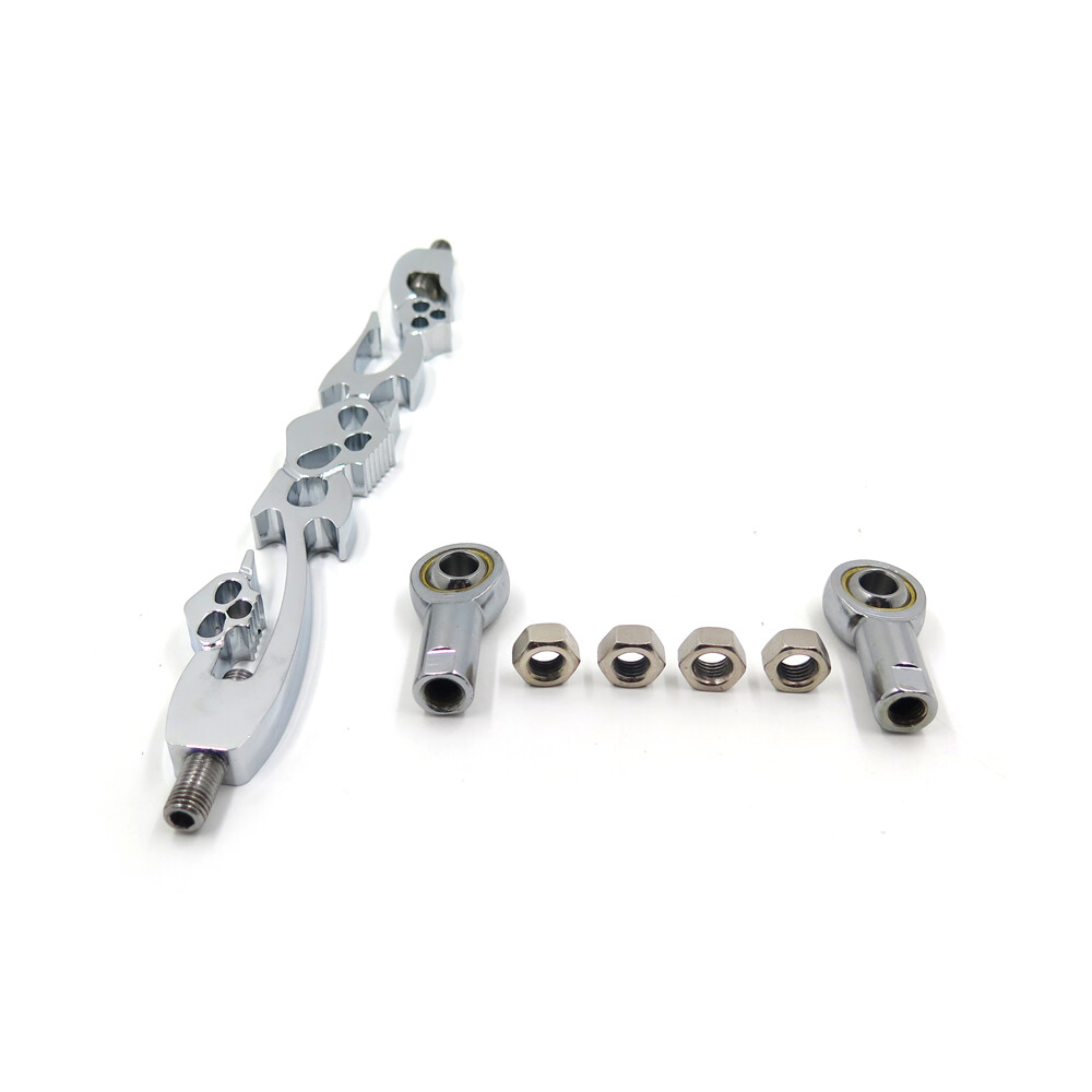 Chrome Skull Billet Shift Linkage For Harley Davidson Softail Standard FXST