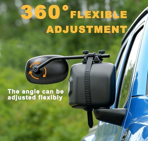Rainproof Towing Mirrors Extensions, Side View Mirror Extender for Towing with