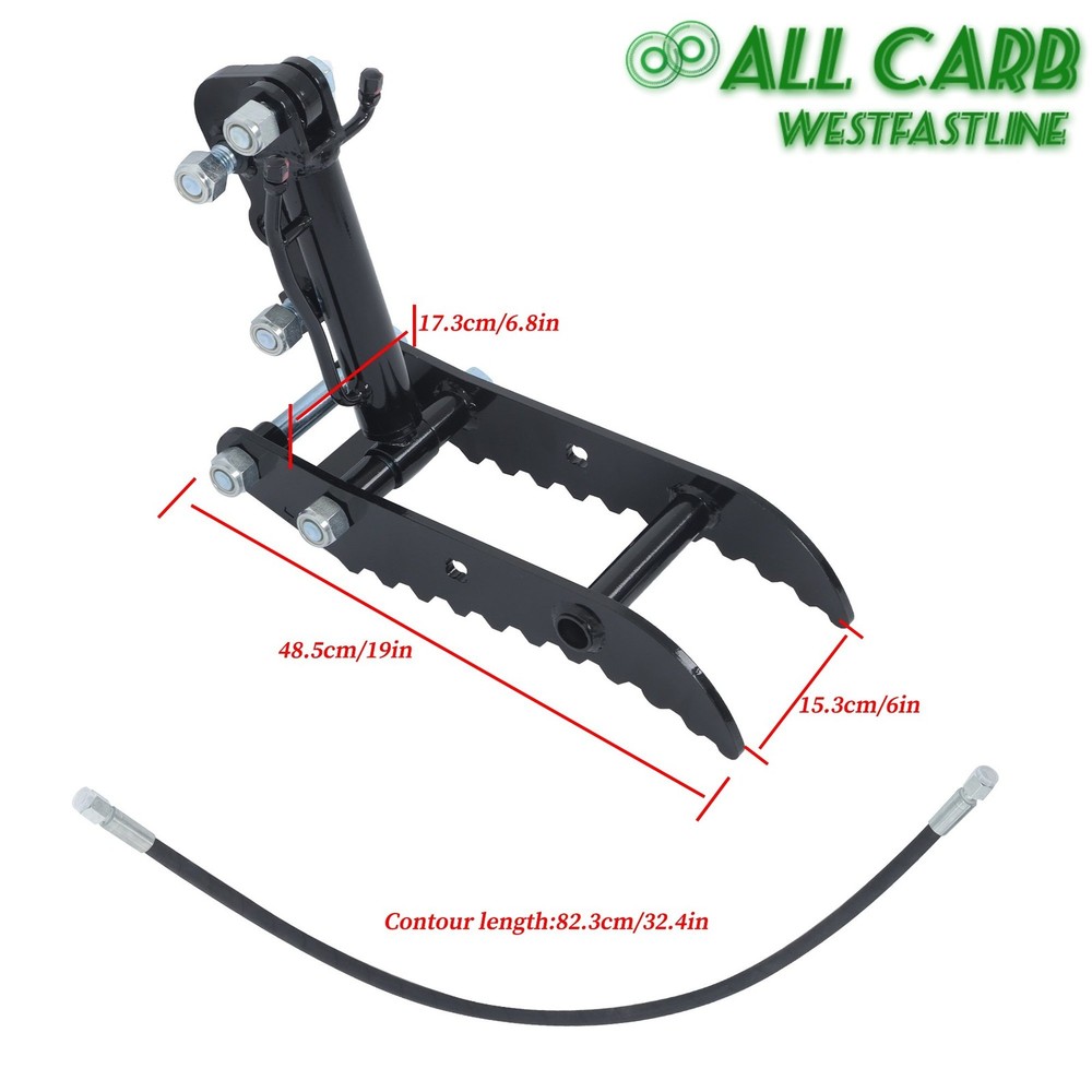 Hydraulic Thumb Attachment for Mini Excavator & Compact Digger Clamp Kit