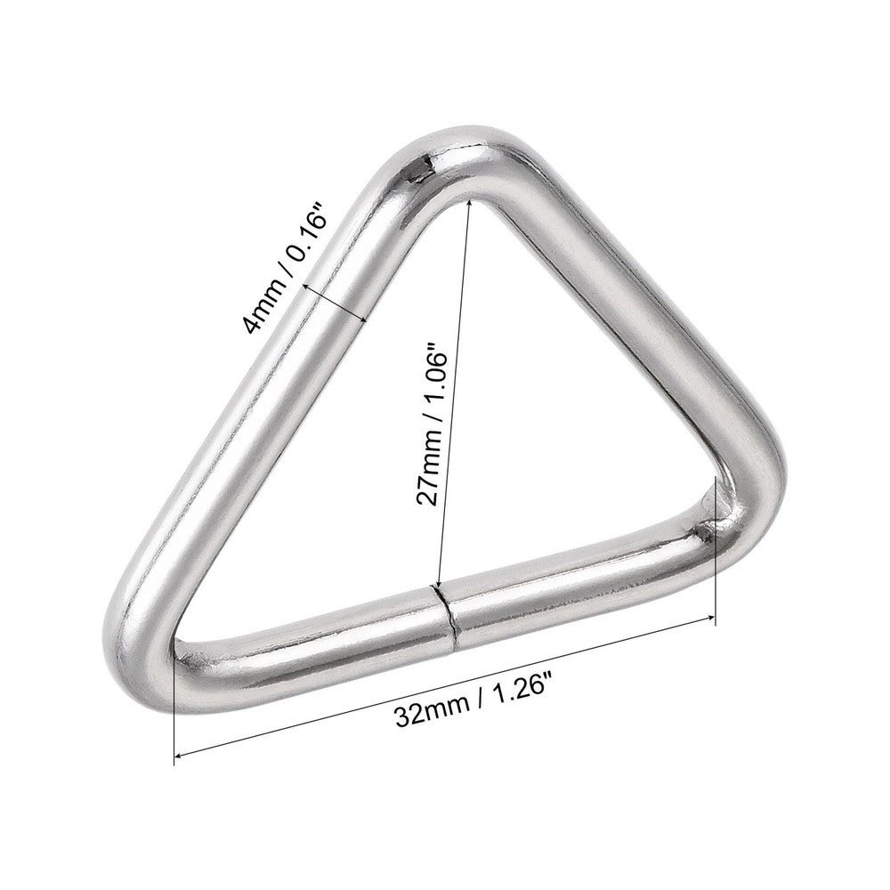 Triangle Ring Buckle 1.26" (32mm) Inner Width for Hardware 20pcs