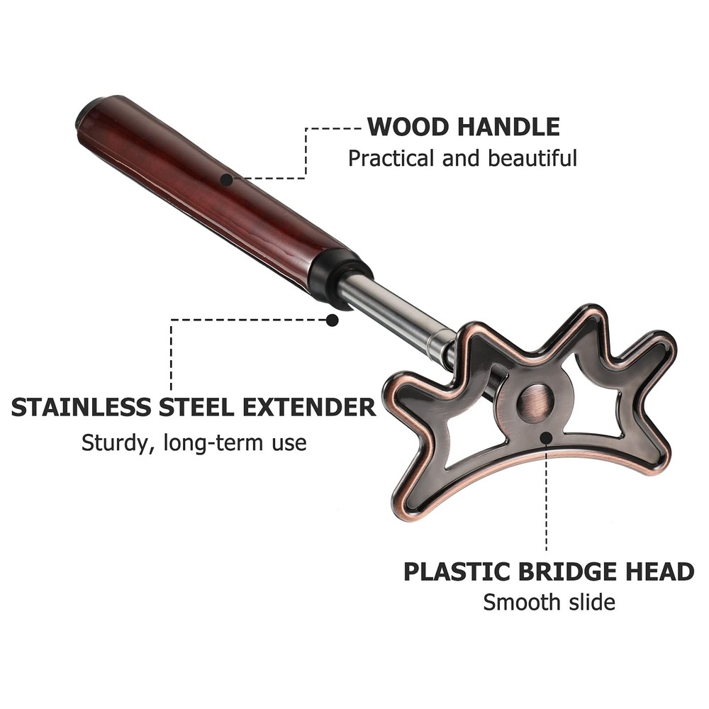 Sumind Retractable Pool Bridge Stick - Adjustable Billiards Cue Brown