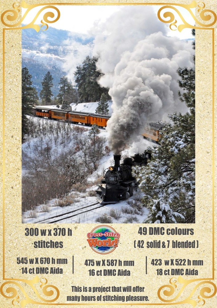 Durango Train 1042 Chart Counted Cross Stitch Pattern Needlework