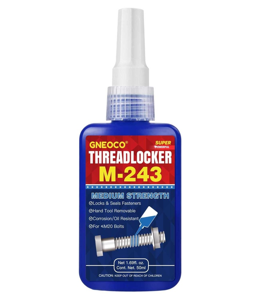 ThreadLocker Blue, Thread Lock Medium Strength Tight for Nuts, Blue