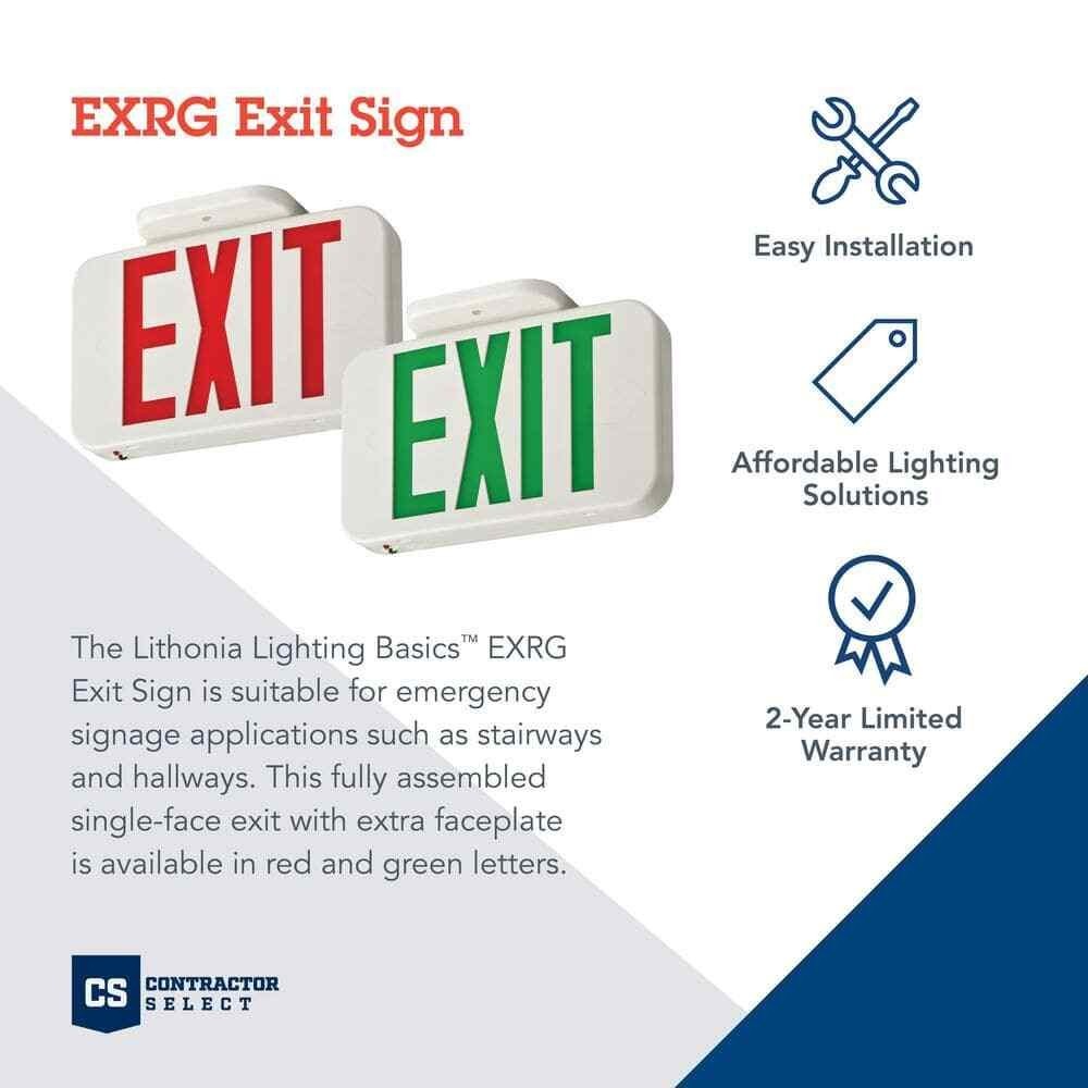 Lithonia EXRG M6 Contractor Select Integrated LED White Exit Sign