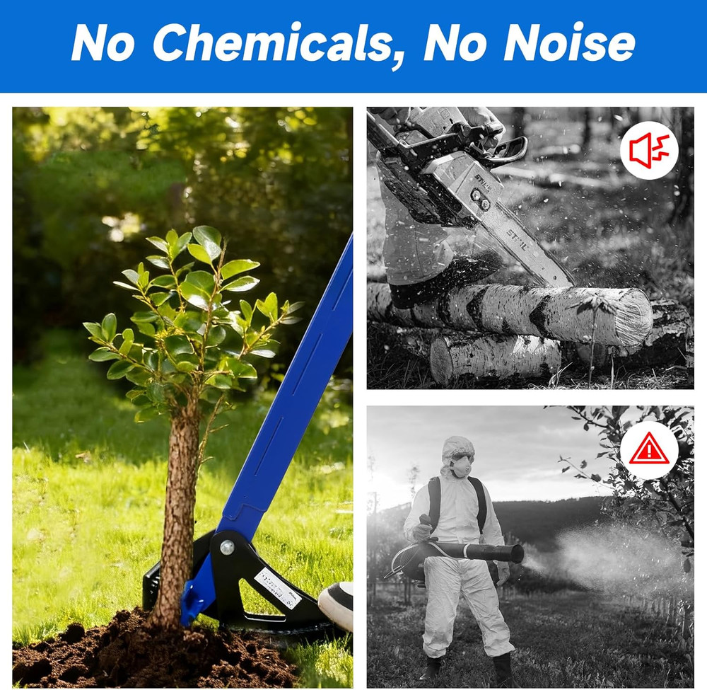 Sapling Puller Tool - Heavy Duty Tree Root Puller for ¼ to 2" Woody Stems | Full