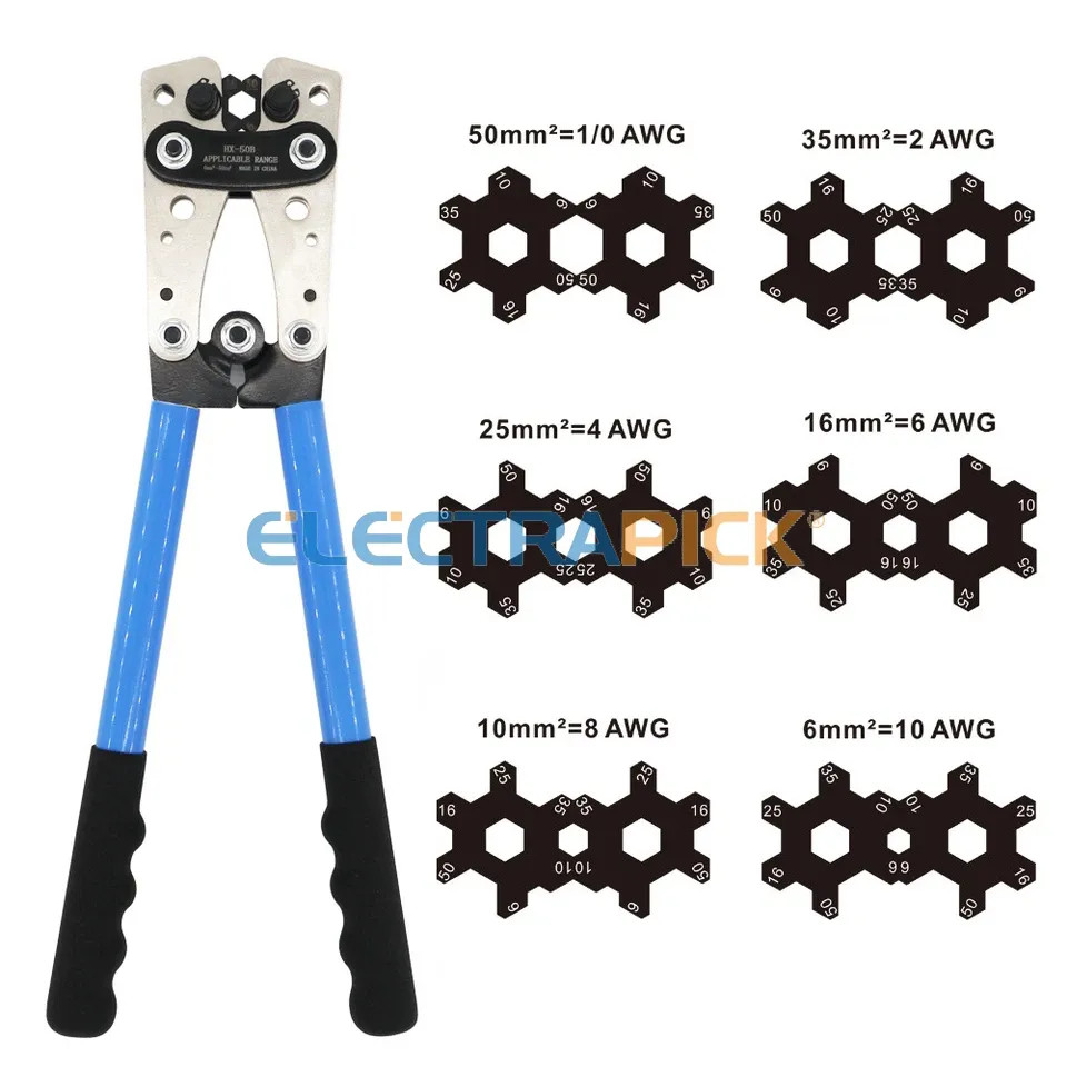 Car Copper Lug Ring Terminals Cable Electrical Wire Crimp Connectors Kit