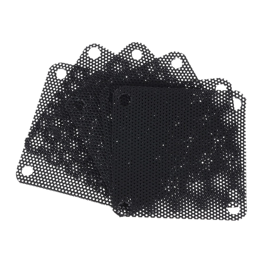 6PCS PC Dust Filter 50x50mm Computer Case Cooler Dustproof Mesh Black