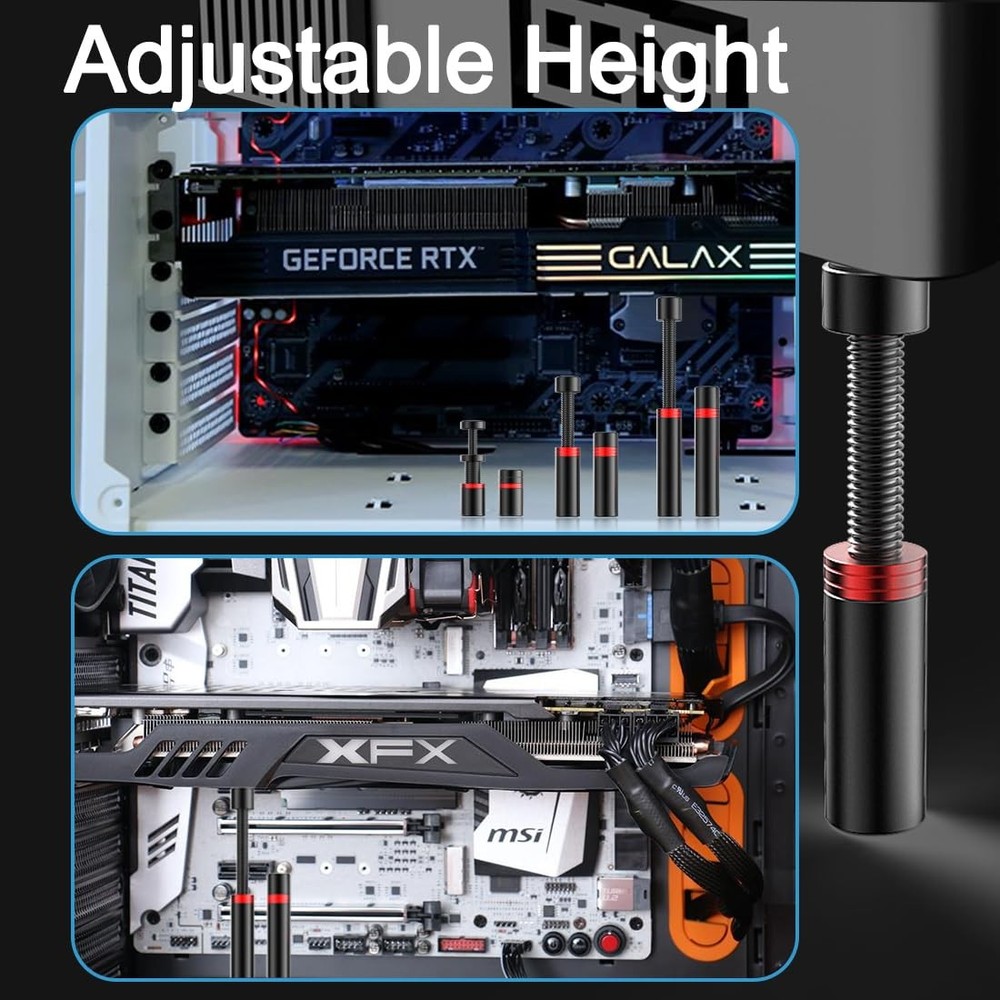 Graphics Card GPU Support Bracket Adjustable Height Magnet Non-Slip S1-1.9